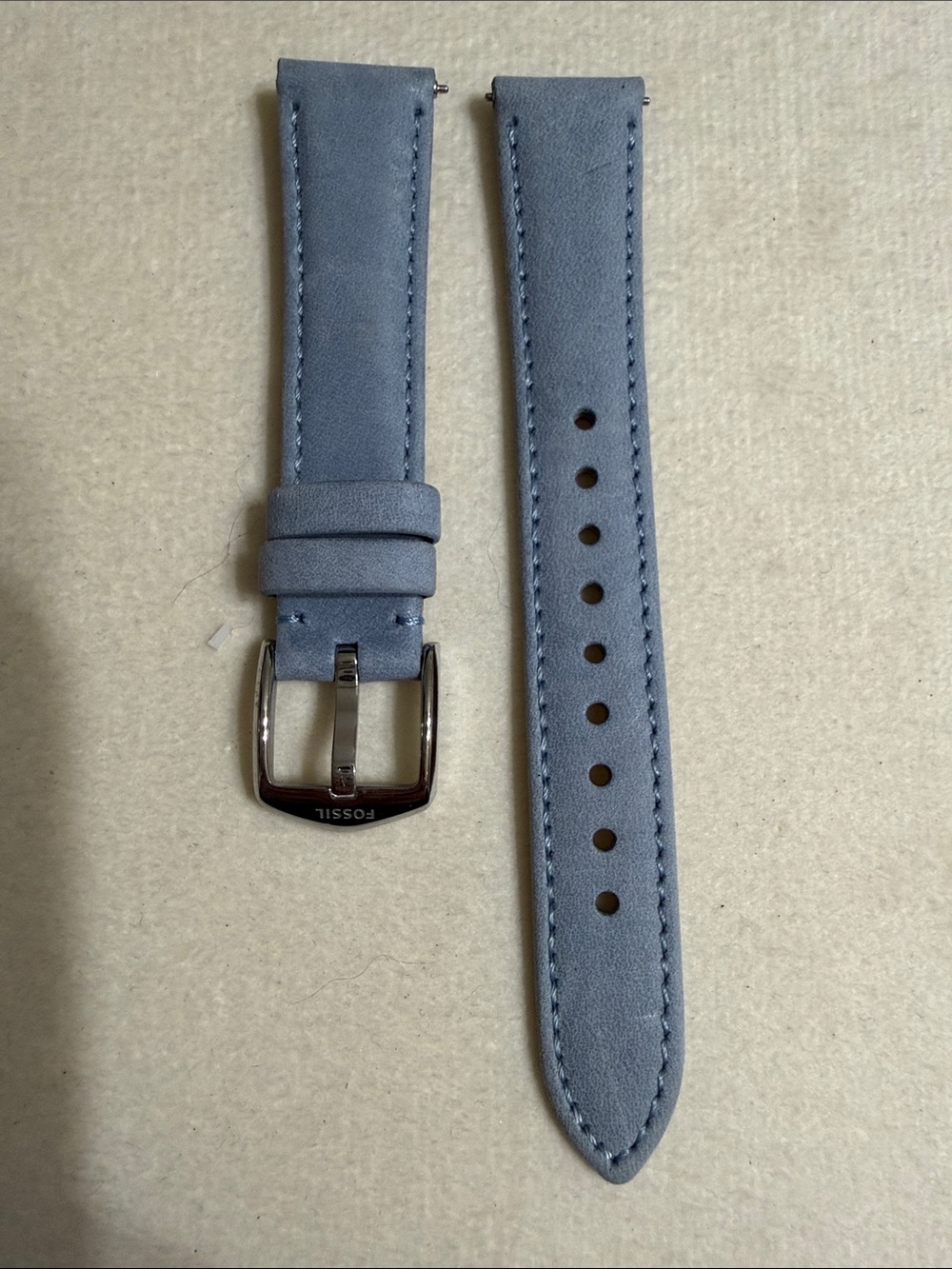 Fossil Light Blue Suede Watch Strap
